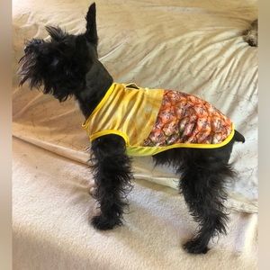 Pineapple Print lightweight polyester dog Shirt Size Small